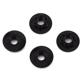 Team Associated ASC92254  Black 4mm Low Profile Serrated Wheel Nuts (4)