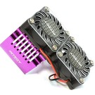 Integy C25728PURPLE  Purple Twin 40x40mm HS Cooling Fan+Heatsink Mount
