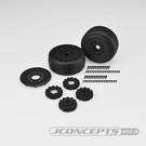 J Concepts JCO3113-39  Black Speed Fangs - Belted, Pre-mounted on Cheetah Wheels - 311339