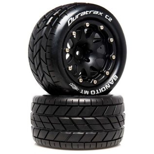 Duratrax DTXC5516  Bandito MT Belted 2.8 2WD Mounted Rear Tires, .5 Offset, Black (2)