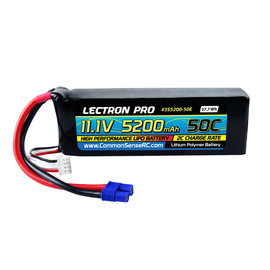 Lectron Pro 3S5200-50E  Lectron Pro 3S 11.1v 5200mAh 50C LiPo w/ EC3 Plug