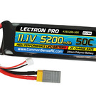 Lectron Pro 3S5200-50X  Lectron Pro 3S 11.1v 5200mAh 50C LiPo w/ XT60 Plug & Adaptor Traxxas