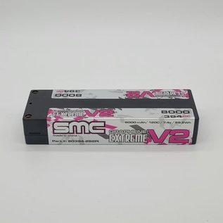 SMC SMC80394-2S2PI  Extreme V2 2S 7.4v 8000mAh 120C LiPo w/ 5mm Bullets