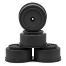 DE Racing DERBS4AB  12mm Hex "Borrego" SC Wheels w/3mm Offset (Black) (4) (SC5M)