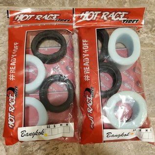 Hot Race Tyres HR10B2F  Super Soft Bangkok 2wd Front Tires (2) no inserts