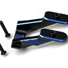 Exotek Racing EXO1958 B74 HD Aluminum Wing Mount (Black/Blue)