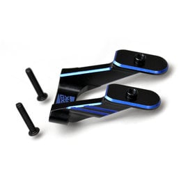 Exotek Racing EXO1958 B74 HD Aluminum Wing Mount (Black/Blue)