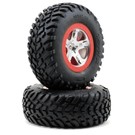 Traxxas TRA5873R  2.2/3.0 Tire w/SCT Rear Wheel (2) (Satin Chrome) (S1)