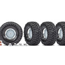 Traxxas TRA8166X  1.9" Chrome Canyon Crawler Tires & Wheels (4)