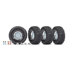 Traxxas TRA8166X  1.9" Chrome Canyon Crawler Tires & Wheels (4)