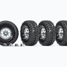 Traxxas TRA8183X  1.9" Classic Chrome Crawler Tries & Wheels (4)