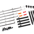 Traxxas TRA8076  Side trim, left & right (chrome)/ retainers/ LED lens (fits #8010 body)