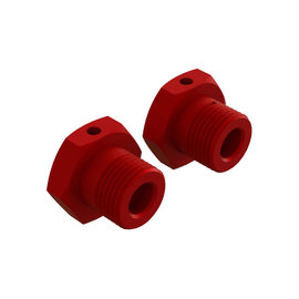 Arrma ARA310904  Red Alum. 17mm Hex Wheel (2) Typhon 4x4 & 3S