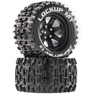 Duratrax DTXC5252  Lockup MT 2.8 Mounted Tires, Black 14mm Hex (2)