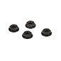 TLR / Team Losi TLR336003  Black Aluminum 4mm Serrated Nuts, Low Profile(4)