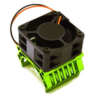 Integy C28597DARKGREEN  Green Aluminum 36mm Motor Heatsink+40mm Cooling Fan 16k rpm