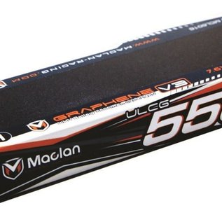 Maclan Racing MCL6016  Maclan V3 2S 7.6v 5500mAh 120C HV ULCG LiPo w/ 5mm Bullets