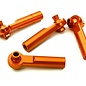 Integy C28067ORANGE  Orange 3mm Metal Ball End 35mm Long M4 Normal (2) Reverse Thread (2)