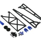 Drag Race Concepts DRC-355.1-0002  Blue Slider Wheelie Bar w/Plastic Wheels for DR10, Bandit, Slash 2wd