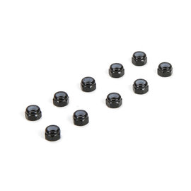 TLR / Team Losi TLR336004  Black Aluminum 3mm Lock Nuts (10)