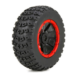 TLR / Team Losi LOS45004  1/5 Left & Right Front/Rear 4.75 Pre-Mounted Tires, 24mm Hex (2): DB XL