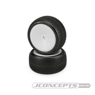 J Concepts JCO3190-101021  Twin Pins 2wd Rear Buggy Tires, Pink Compound - Pre-Mounted
