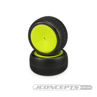 J Concepts JCO3190-201021 Twin Pins 2wd Rear Buggy Tires, Pink Compound - Pre-Mounted