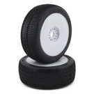 Proline Racing PRO9062-233  Buck Shot Pre-Mounted 1/8 Buggy Tires (White) (2) (S3)