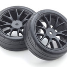 Kyosho KYOFATH701BKM  Premounted Touring Car Tire FZ02 (M/2pcs)