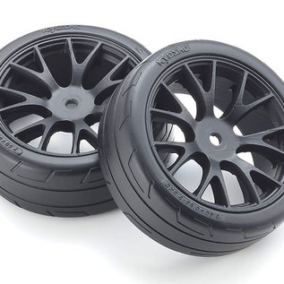 Kyosho KYOFATH701BKM  Premounted Touring Car Tire FZ02 (M/2pcs)