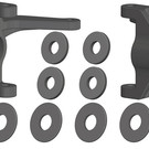 Team Corally COR00250-029  Steering Block - Left/Right - Composite - 1 Set: Mammoth, Moxoo, Triton