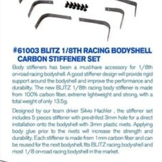 BLITZ BLZ61003  Blitz 1/8th Racing Bodyshell Carbon Stiffener