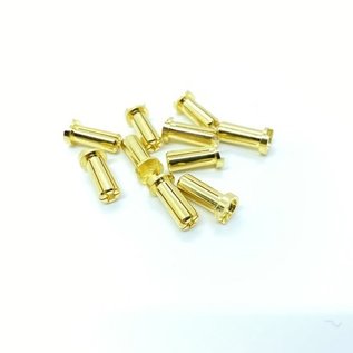 Maclan Racing MCL4217  MAX Current 5mm Low Profile Gold Bullet Connectors (10)