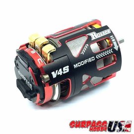 Surpass Hobby USA V4S-4.0 Rocket V4S 4.0T Modified Sensored Brushless Motor Red/Black