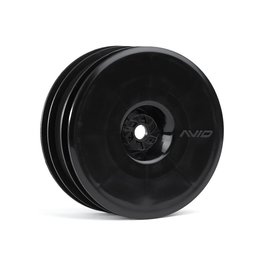 Avid RC AV1103-B  Satellite Front Wheel (B6, RB6) | 12mm Hex | Black Pair