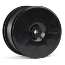 Avid RC AV1102-B  Satellite Rear Wheel (B6, 22, RB6) | 12mm Hex | Black Pair