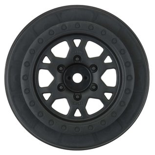 Proline Racing PRO2771-03  Black Impulse Front Wheels (2) Slash 2wd