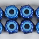 Custom Works R/C CSW5206  8-32 Blue Aluminum Locknuts (8)