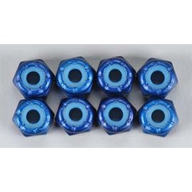 Custom Works R/C CSW5206  8-32 Blue Aluminum Locknuts (8)