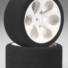 JACO JAC2050LP 1/10 Low Profile Pink Rear  Foam Tires Narrow Offset Wheels (2)