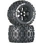 Duratrax DTXC3584  Six-Pack MT 3.8" Black Mounted 1/2" Offset Tires (2)