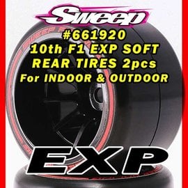 SWEEP SWP661920  F1 EXP Rear Soft compound V6 Low Profile 2pcs pre-glued tires set