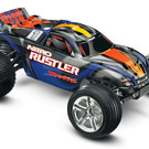 Traxxas TRA44096-3-BLUE  Silver / Blue Nitro Rustler w/ TSM RTR