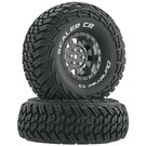 Duratrax DTXC4023  Scaler CR C3 Mounted 1.9" Chrome Crawler Tires (2)