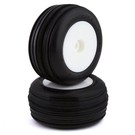 J Concepts JCO3101-1291  Mini-T 2.0  Carvers Tires, Green Compound, Pre-Mounted on White Wheels, fits Losi Mini-T 2.0 31011291