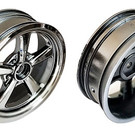 Team Associated ASC71077  Black Chrome 2.2 Front Drag Wheels 12mm Hex (2)