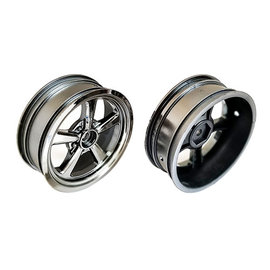 Team Associated ASC71077  Black Chrome 2.2 Front Drag Wheels 12mm Hex (2)