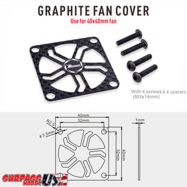 Surpass Hobby USA SP-420003-21 Rocket 40mm Graphite Fan Cover for Aluminum Fans