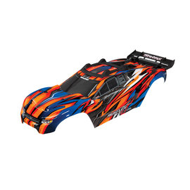 Traxxas TRA6717T  Orange / Blue Rustler 4x4 VXL Body