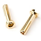 TQ Wire TQW2501  4mm Male Bullets Low Profile Gold 18mm (2)